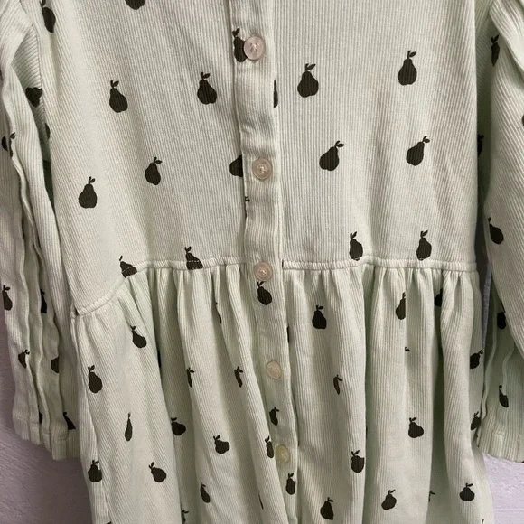 Kate Quinn Kids Green Dress with Pear Print - Picture 5 of 5